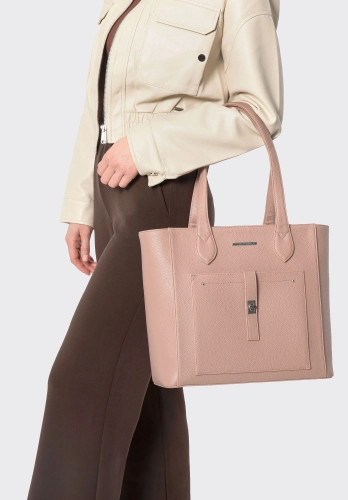 Duża shopperka A4 z kieszenią WITTCHEN 29-4Y-002-B55 ekoskóra