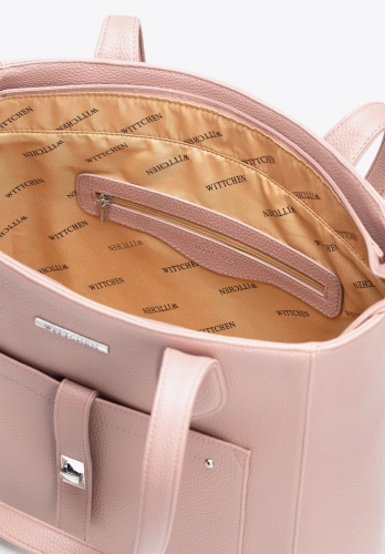 Duża shopperka A4 z kieszenią WITTCHEN 29-4Y-002-B55 ekoskóra