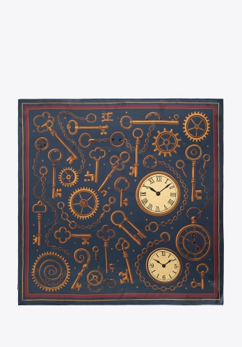 Duża jedwabna chusta damska WITTCHEN 103-7D-S02-X12 vintage