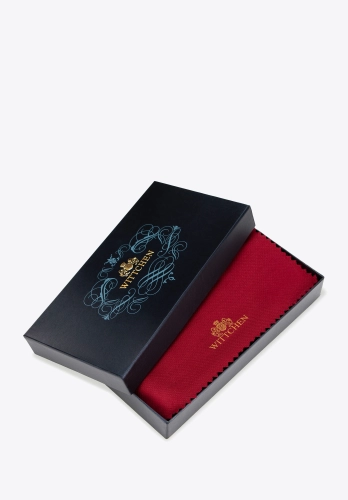Eleganckie granatowe pudełko z logo WITTCHEN