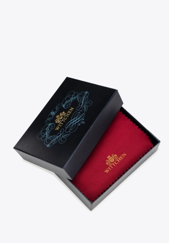 Eleganckie granatowe pudełko z logo WITTCHEN