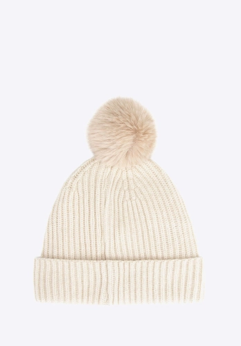 Damska czapka zimowa WITTCHEN 103-HF-009-0 z pomponem