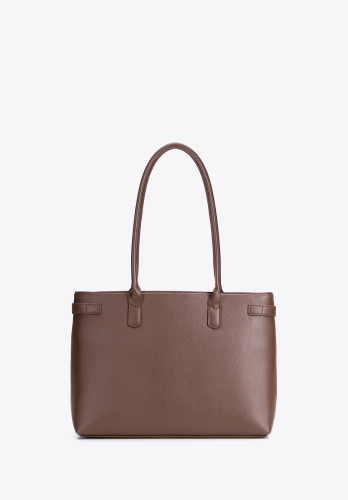 Ciemno brązowa torebka shopper na ramię WITTCHEN 104-4Y-508-44