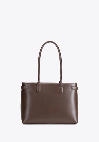 Ciemno brązowa torebka shopper na ramię WITTCHEN 104-4Y-508-4