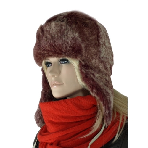 CZAPKA USZATKA z futra królika GENA GE-01-KO Syberia